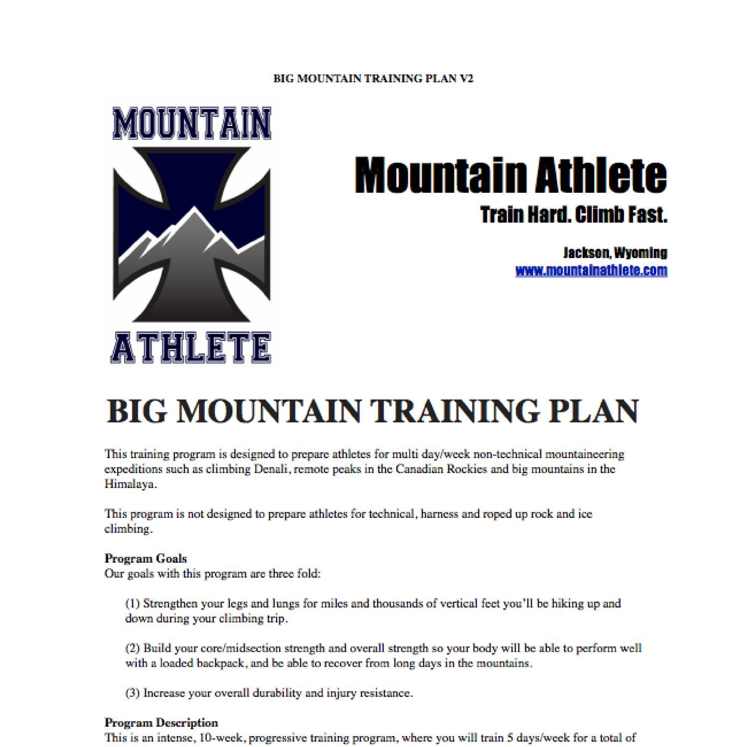 athlete workout program pdf